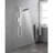 Bathroom Shower Featuring 10" Rain Showerhead, 4 Hand Shower, Adjustable Slide Bar And Soap Dish - White Brass Wall Mounted Unit With & System