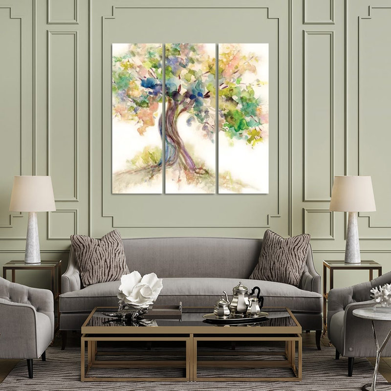 Ensemble arbre de vie sur toile par Carol Robinson