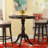 Classic Black 36-Inch Round Pedestal Bar Table with Space-Saving Design-1426585450