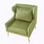 Chaise avec accoudoirs en velours Modern-130549282