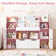 Kirklyn 48'' W 6 Cube Bookcase With 2 Removable Drawers, Wood Storage Standard Bookshelves