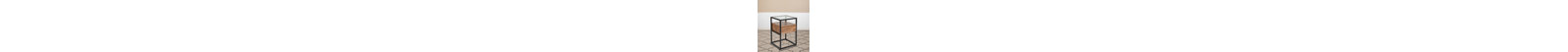 Riaan Glass End Table with Drawer and Shelf in Rustic Wood Grain Finish