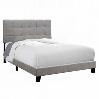 Lit plateforme en tissu d'ameublement