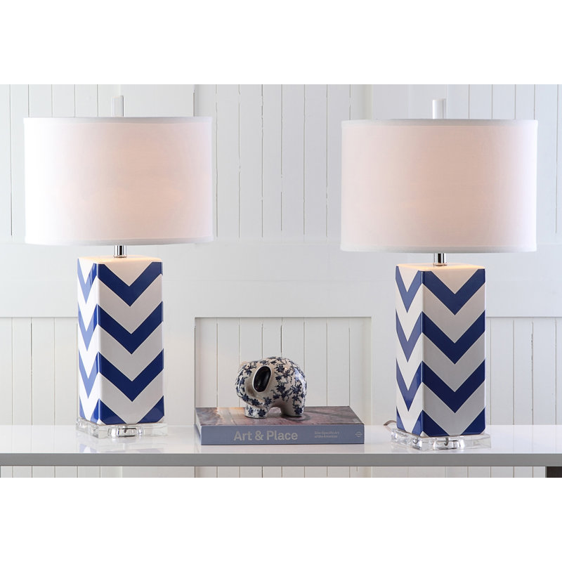 Ensemble de lampe de table 27" giada, Bleu marine