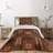Folk Rustic Polyester Geometric Shapes Coverlet-41886777