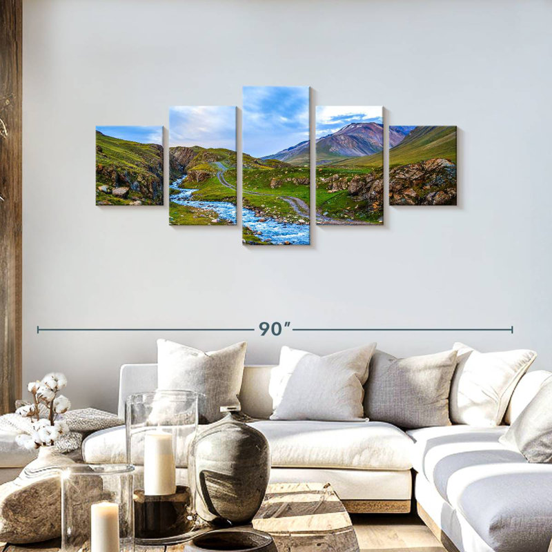 Mountain River Stream, 30" H x 68" W