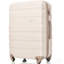 Ensemble de valises rigides en ABS 3 pièces avec roulettes pivotantes et serrure TSA, légères et résistantes aux égratignures pour un voyage pratique-130633243