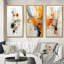 Sarcelle orange, dessin au trait, symbolisme conceptuel - art mural, ensemble de 3-1692648098-1692648104