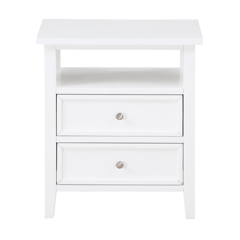 Sleek & Chic Modern Nightstand, White