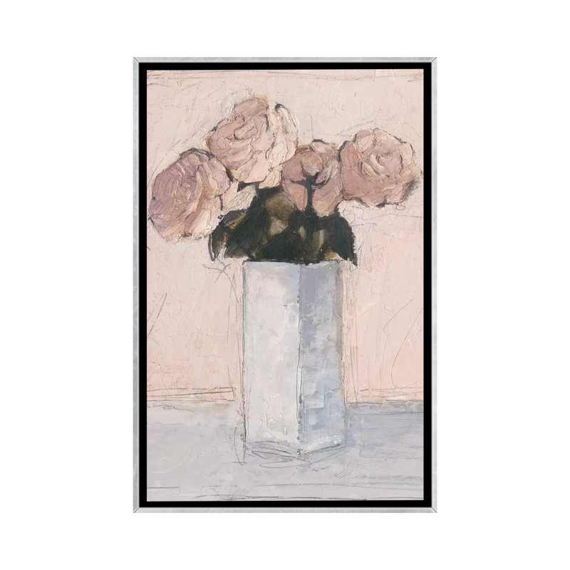 « Blush florals II » par Ethan Harper, reproduction d’art, H 26 po x l 18 po x P 1,5 po, Pas de tapis