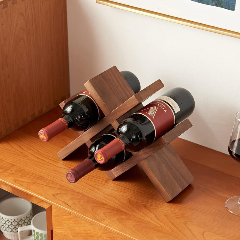 Leupp Tabletop Wine Bottle Rack Brown