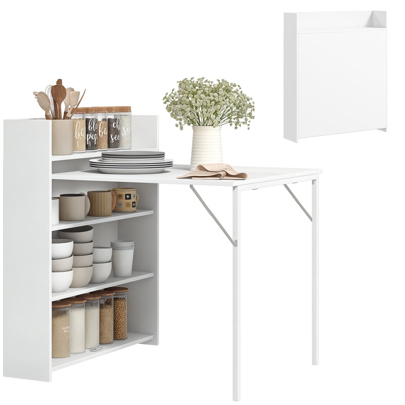 Metal Base Dining Table, White