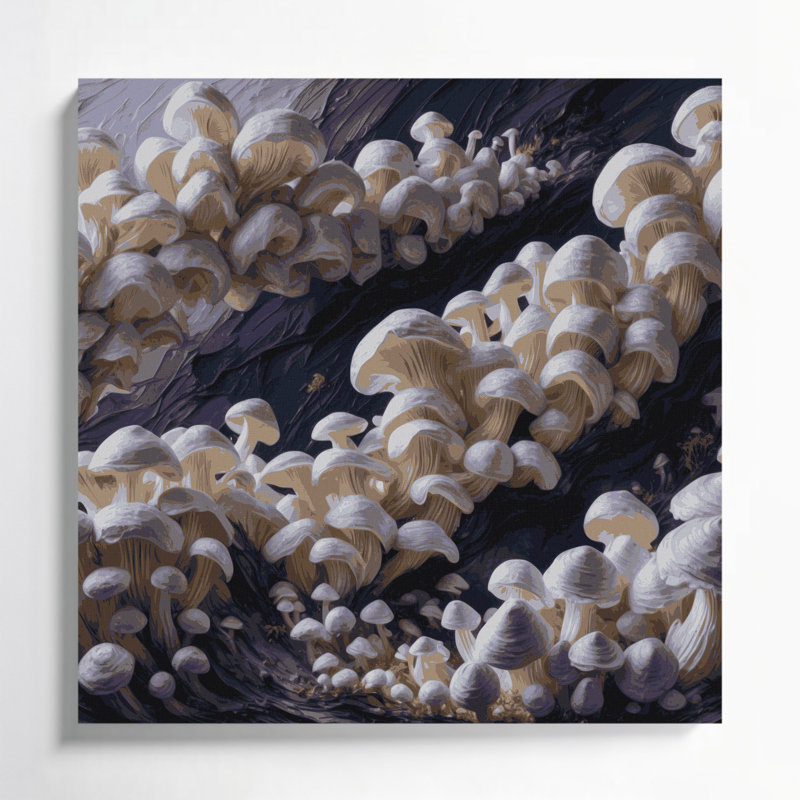 Art mural sur toile mauve, H 16 po x l 16 po