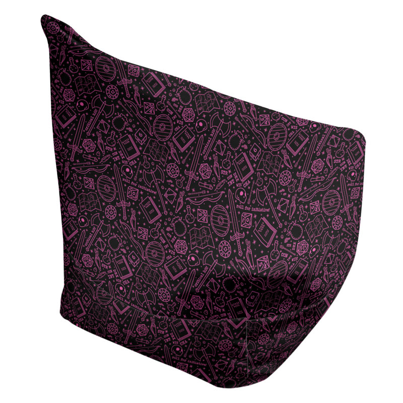 Sac de pois Leffel, H 86 po x L 27 po x P 43 po, Rembourrage poly, Noir / rose