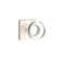Privacy Modern Disc Crystal Knob with Square Rose