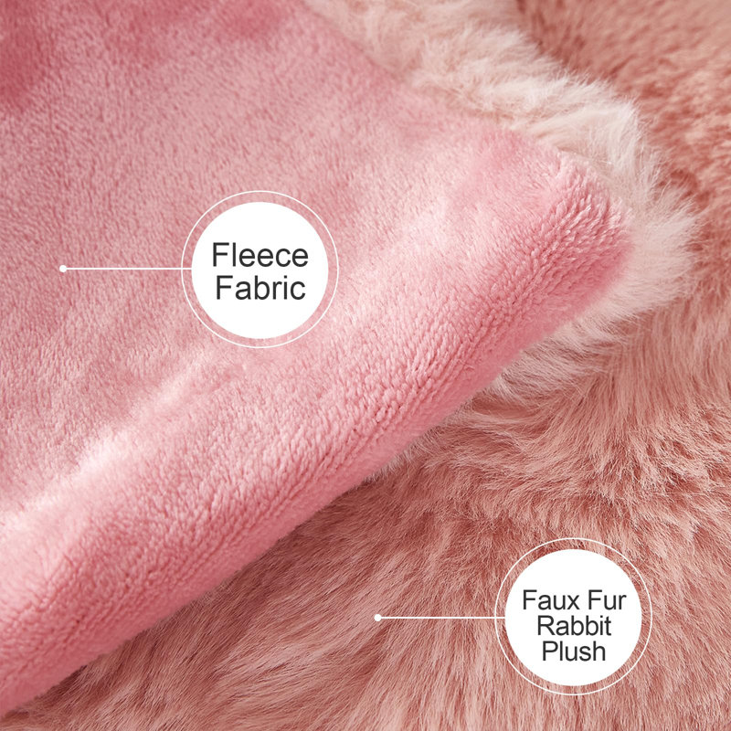 Ashritha Throw Blanket, Pink, 200cm x 130cm
