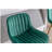 26 Inches, 2 Bar Chairs, with Chrome Foot Pads Velvet Material Bar Stool, Golden Legs Simple Bar Stool, Green-766049154-766049177