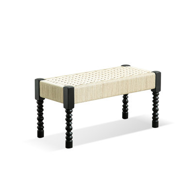 Banc rembourré noir
