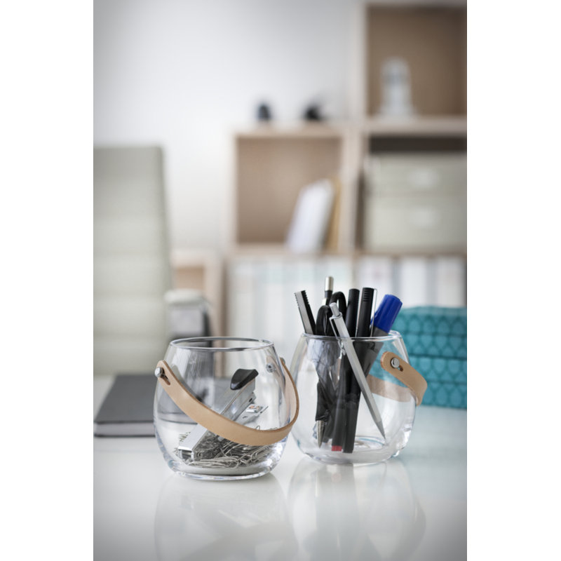 Glass Jar, 3.9" H x 4.3" W x 4.3" D