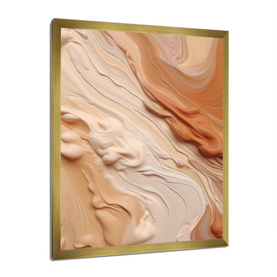 Orange and Beige Unbounded Imagination I - Abstract Wall Art