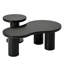 Ensemble de 2 tables basses gigognes avec petite table d'appoint ronde-1388651717