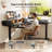Height-Adjustable L-Shaped Standing Desk with Fabric Drawers, Electric Corner Computer Desk with Keyboard Tray,Home Office Desk with Space-Saving Work Surface,Stand-Up Desk with Monitor Stand-898763044