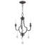 Lustre classique à 3 lumières de style bougie avec détails en cristal Danaleigh-761241612