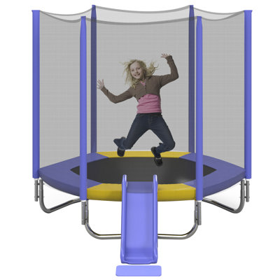 Trampoline de jardin rond BASAT avec enceinte sécuritaire BASAT