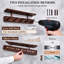 Wall Mount Coat Rack with Shelf, 2 Pack 15.7in Each, 10 Wooden Hooks, Adhesive or Drilling Install, for Clothes Towels Keys Bags