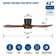 42 In. Smart Indoor Wood  Ceiling Fan With 3-colours Led Light And Dimmer And Dc Reversible And App/wall Switch/remote
