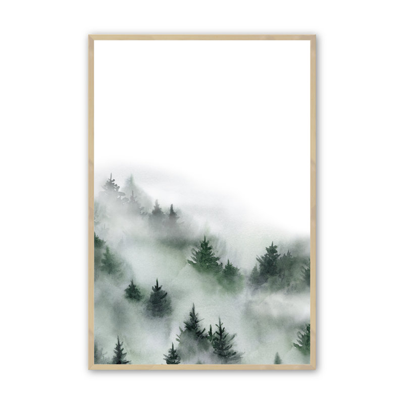 «Majestic Mist», impression sur papier 3 pièces, H 37,5 po x l 25,5 po x P 1 po, Érable brut