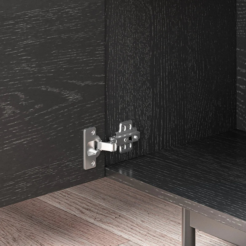 Mid-Century Modern TV Stand, Pre-Assembled, Black, 21.25"H x 62.99"L x 15.75"W