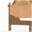 Lit plateforme vintage double sculpté avec tête de lit, cadre en bois massif, sommier à lattes, bois naturel, sans sommier tapissier, lit pour enfants et adolescents-376952977
