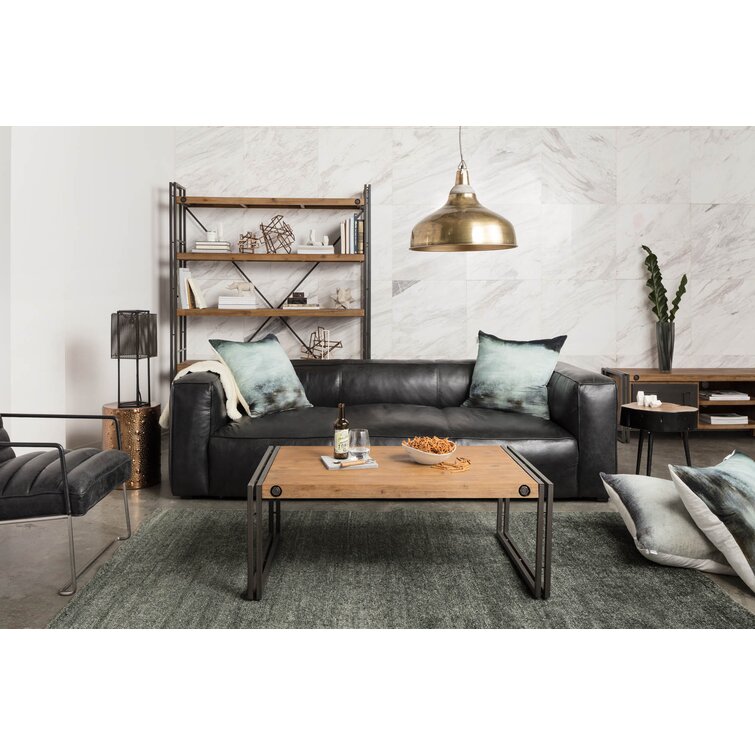 Trent Austin Design® Grau 96.5'' Leather Sofa & Reviews | Wayfair