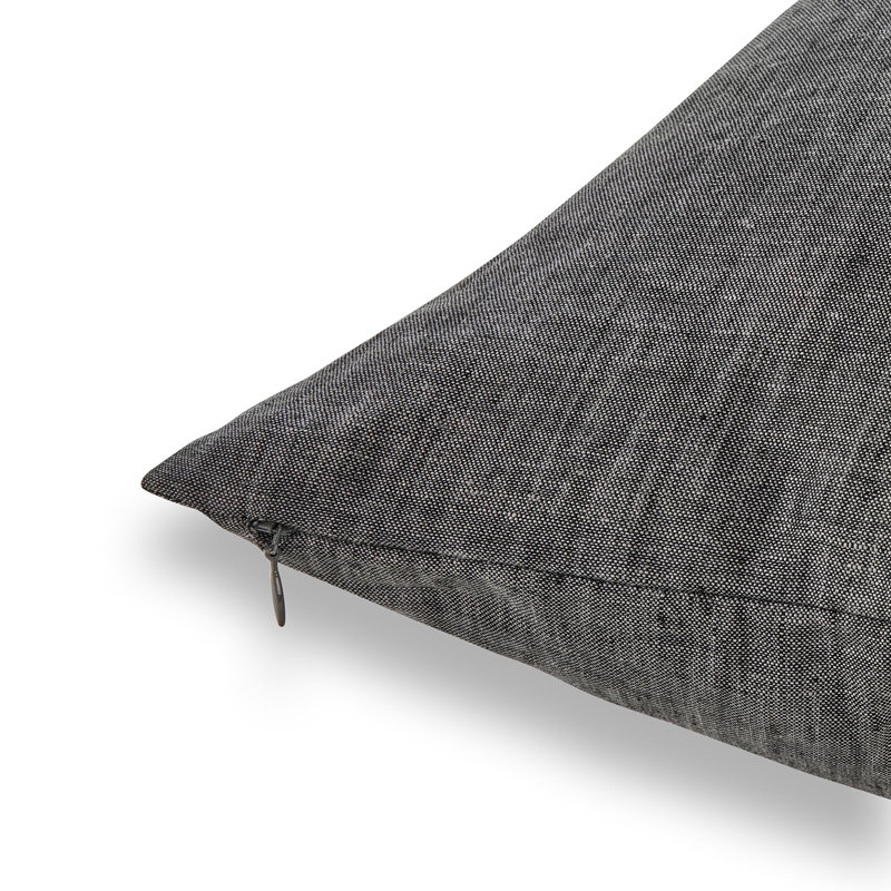 Montauk - 100% Pure Linen Pillow Cover, Charcoal Gray