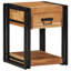  Bedside Cabinets Set Of 2 Brown Solid Acacia Wood