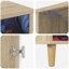 36cm W Engineered Wood Bedside Table