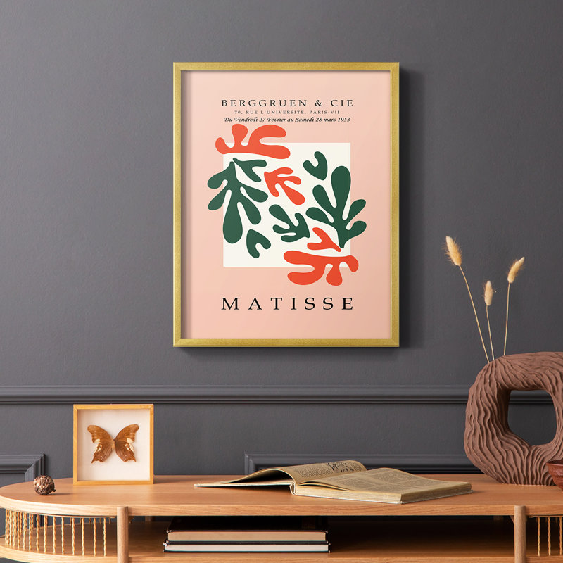 Impression encadrée Matisse Cccxxx - Bois massif, Or, H 28 po x l 22 po