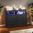 Dresser For Bedroom, 6 Drawer Dresser With Led Lights And Charging Station-1960760283