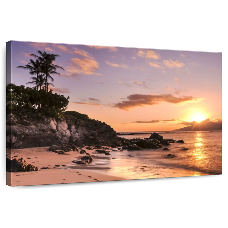 Gillard Kapalua Gillard coucher de soleil, H 26 po x l 39 po