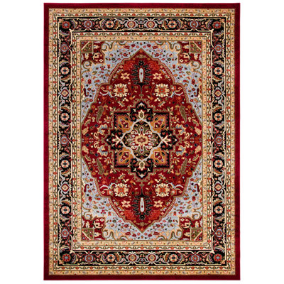 Amleto Klose Oriental Red/Black Area Rug