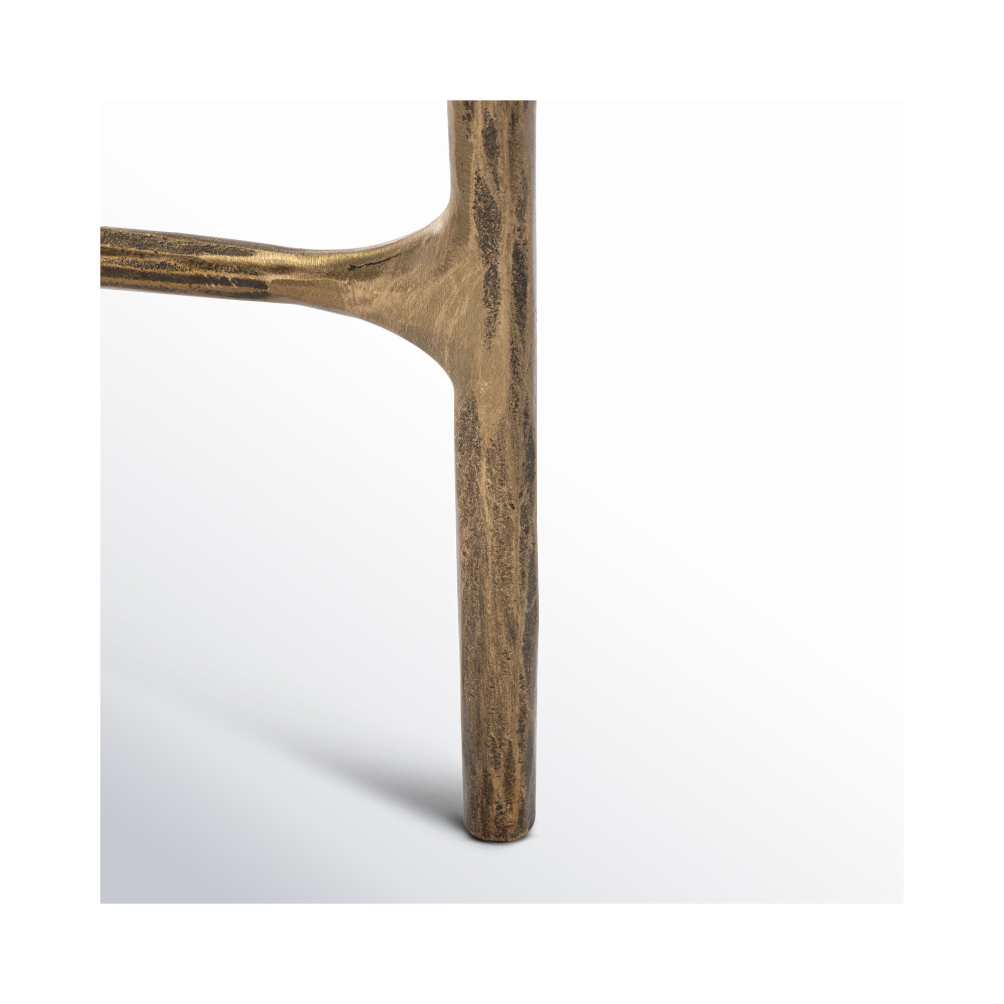 Evelynn End Table, Brass, Clear