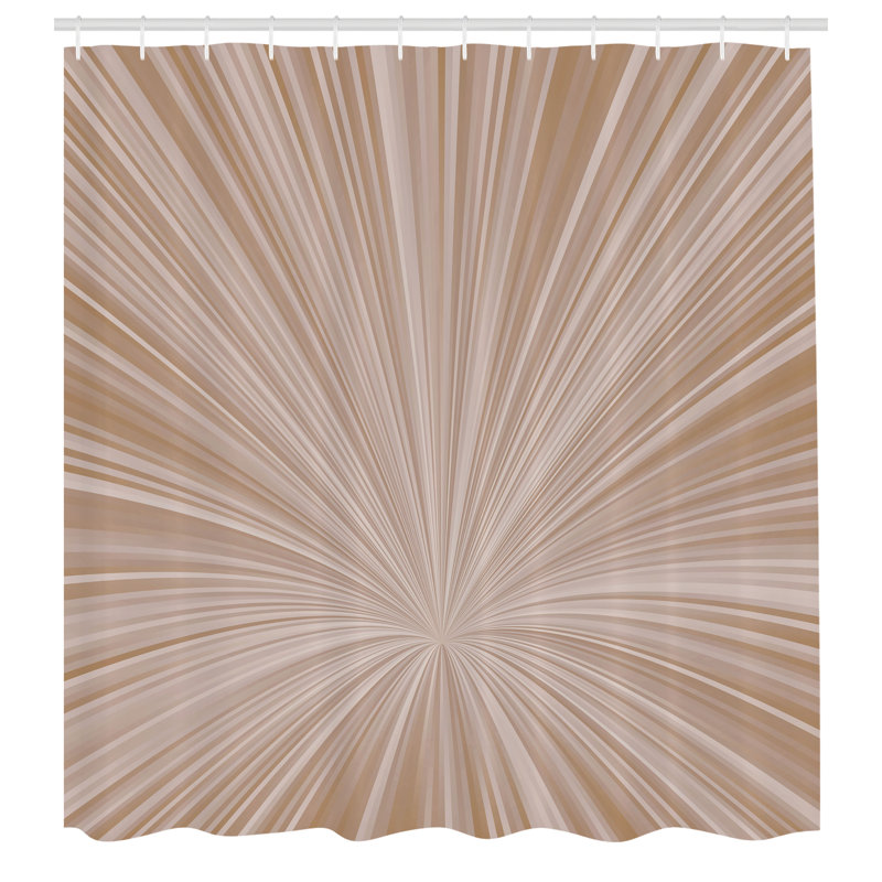 Shower Curtain with Hooks Included, 69"H x 70"W, Pastel Brown
