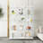 Extra Large Glass Display Shelf Unit, For Living Room - Black/White, Ample Storage Potential, Tempered Panels, Solid Wood Frame, Simple Assembly Steps Cabinet 4 Shelves, Bedroom Office Capacity,
