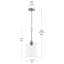 Luminaire suspendu en nickel brossé 1 lumière avec abat-jour en verre transparent Ilia-127419982