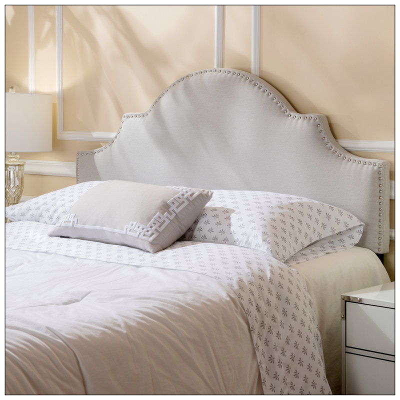 Tête de lit tapissier Danni-Leigh, Gris clair, Double/grand