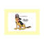 Caricature personnalisée de berger allemand avec un tapis, prête à encadrer-104370828