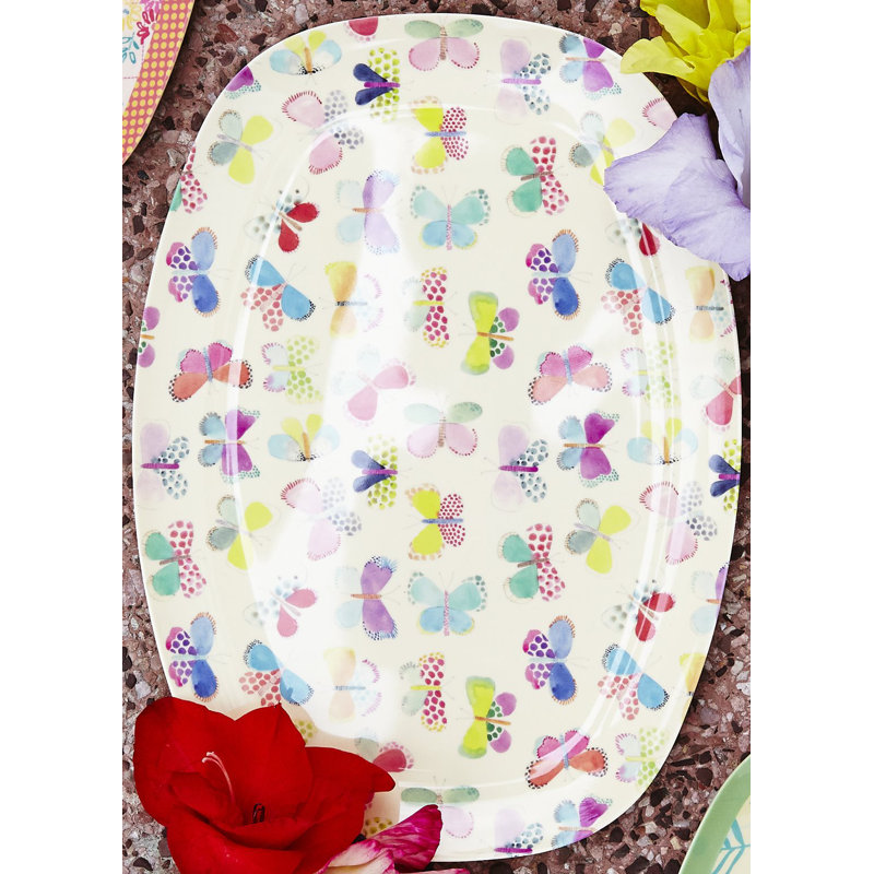 12" Melamine Rectangular Butterfly Plate