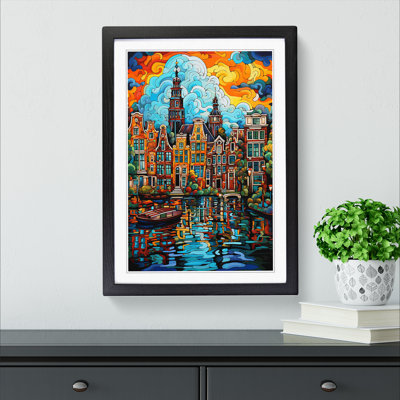 Amsterdam Pop - Single Picture Frame Print on Wood