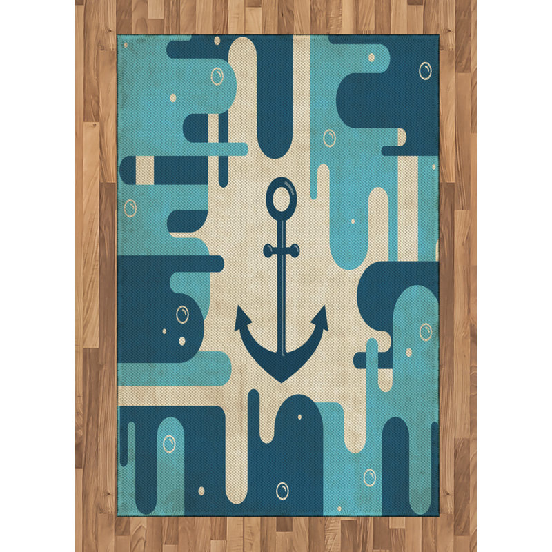 Anchor High Density Long Fiber Poly Threads Decorative Area Rug Carpet, Rectangle 4' x 5'8"